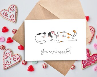 Cat Pun Valentines Etsy