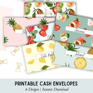 Cash Envelope Printable, Cash Envelope System for Simple Monthly Budget ...
