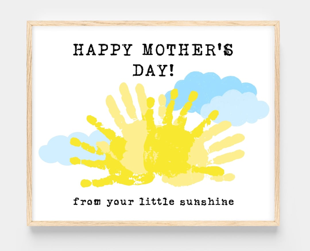 Printable Mother's Day Card From Toddler Kid, You Are My Sunshine ...