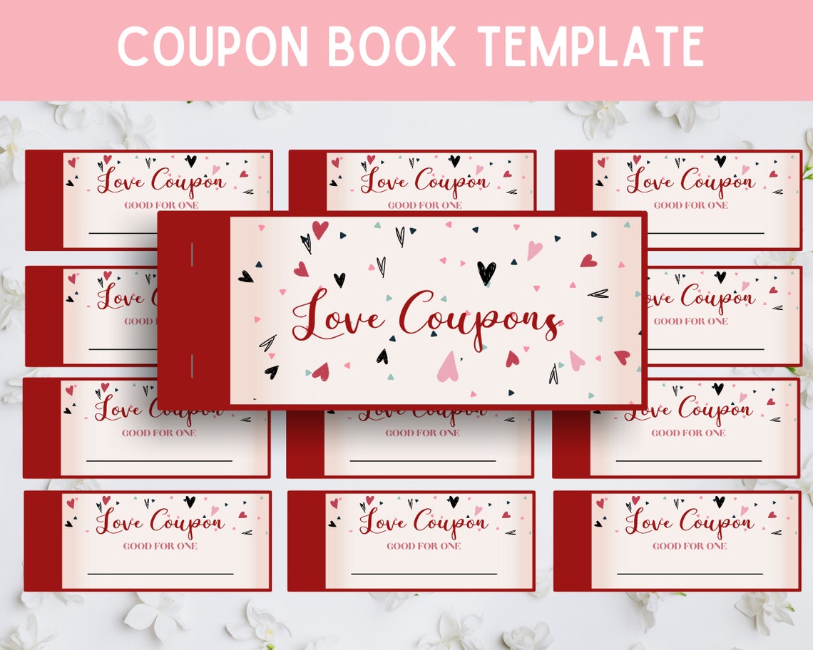 Printable Coupon Book Template Love Coupons Blank Love Etsy