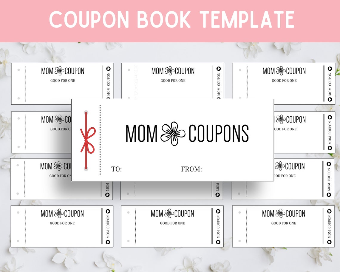 Mother's Day Gift Printable Coupon Book Template Etsy