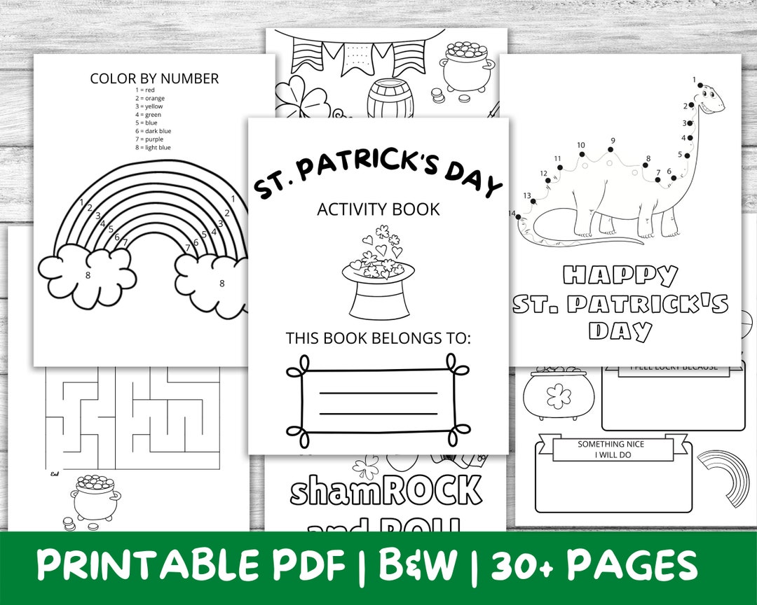 Kids St. Patrick's Day Coloring Sheets, Activity Book Toddler, St ...