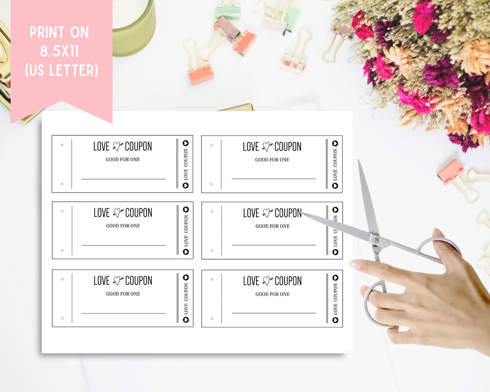 Printable Coupon Book Template, Printable Coupon Book Blank, Love ...
