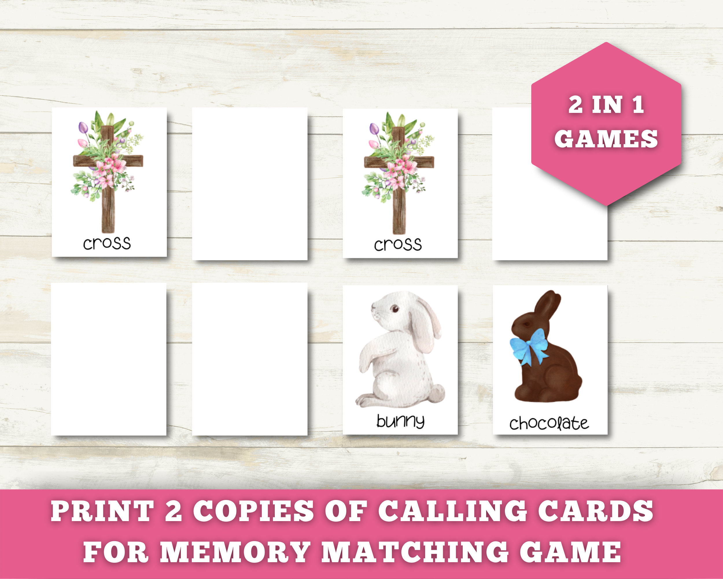 Printable Easter Bingo, Easter Activity for Kids, Christian Easter ...