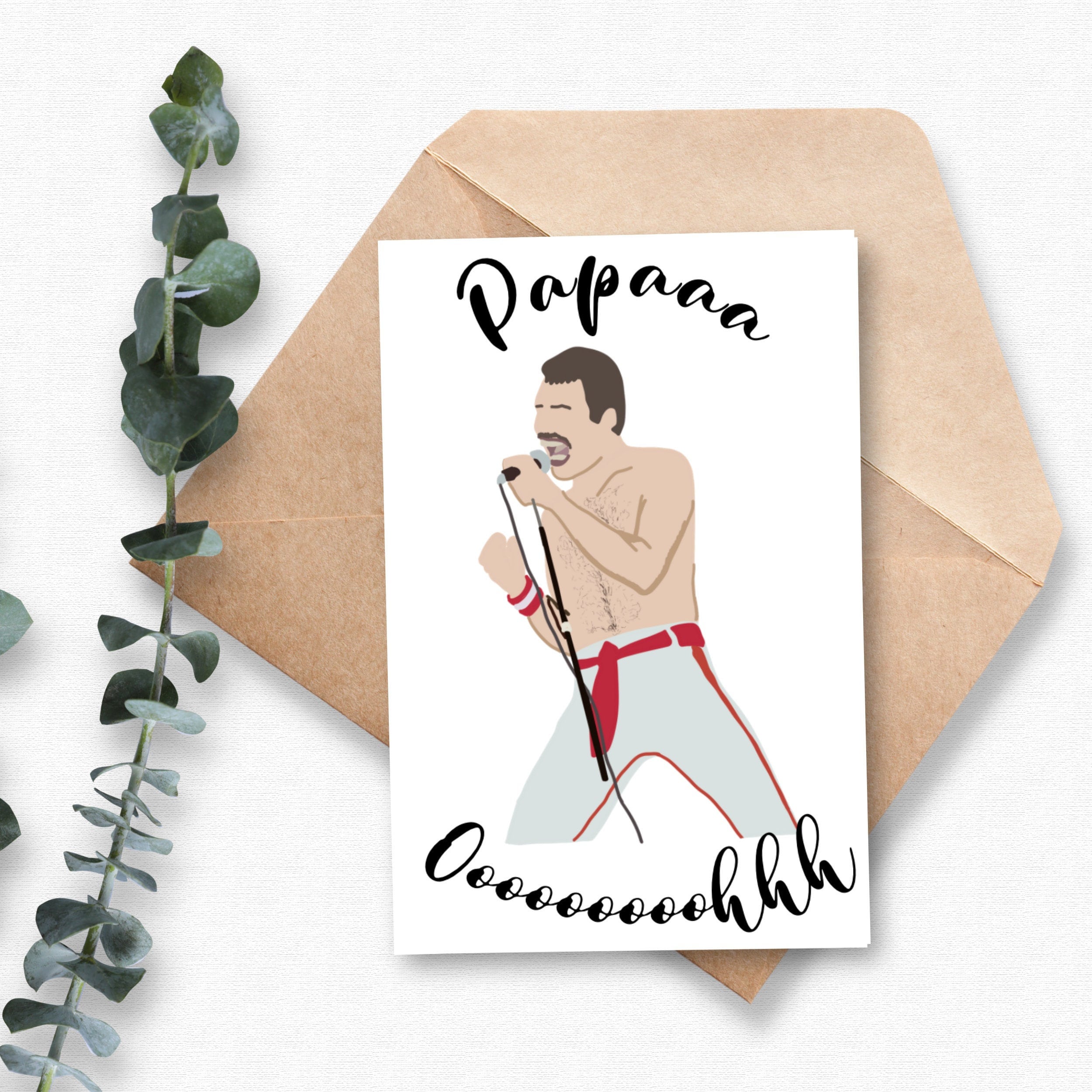Printable Fathers Day Card, Music Father's Day Card, Papaa Ooooohh ...