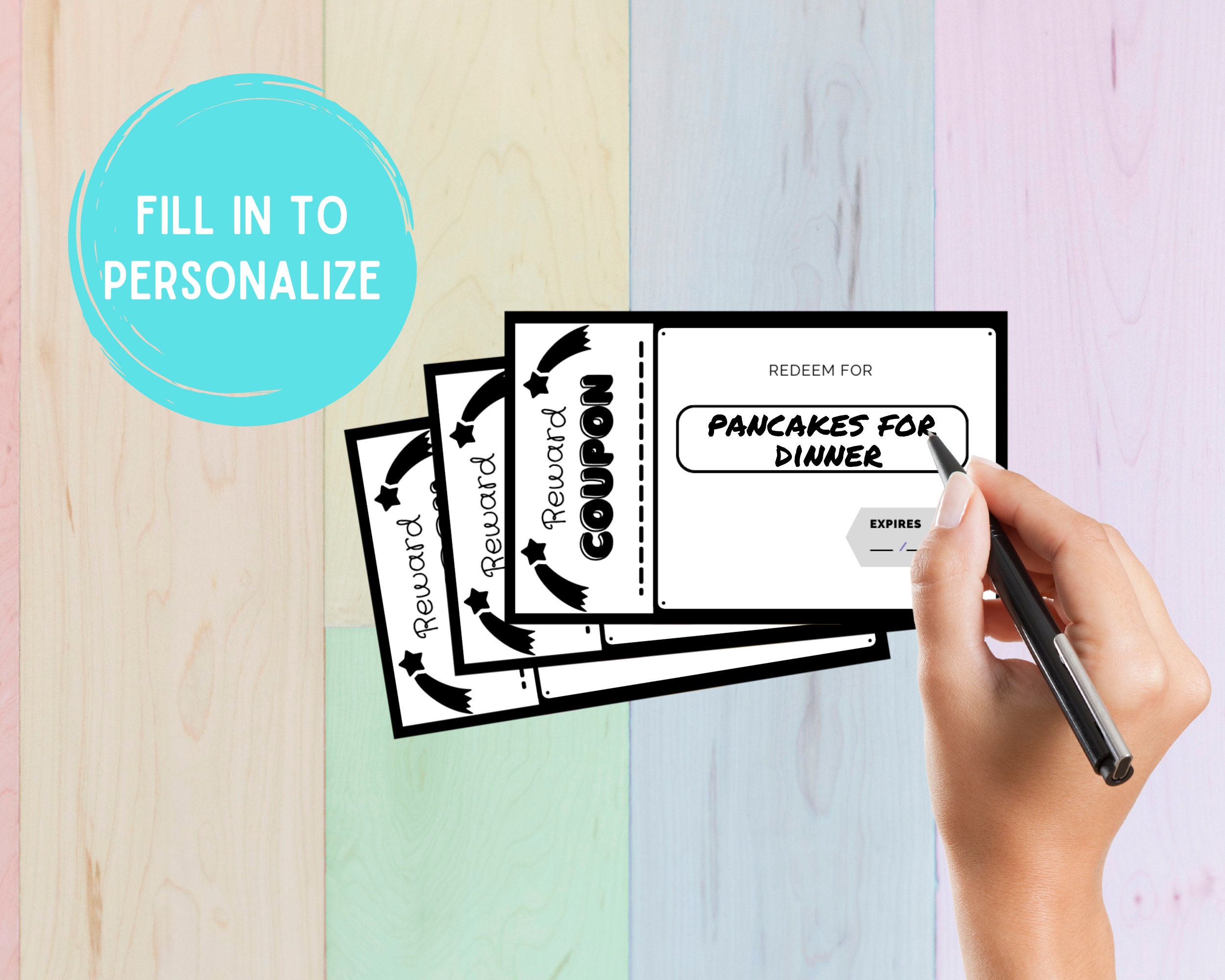 Printable Kids Coupon Book Template, Printable Coupon Book Blank ...