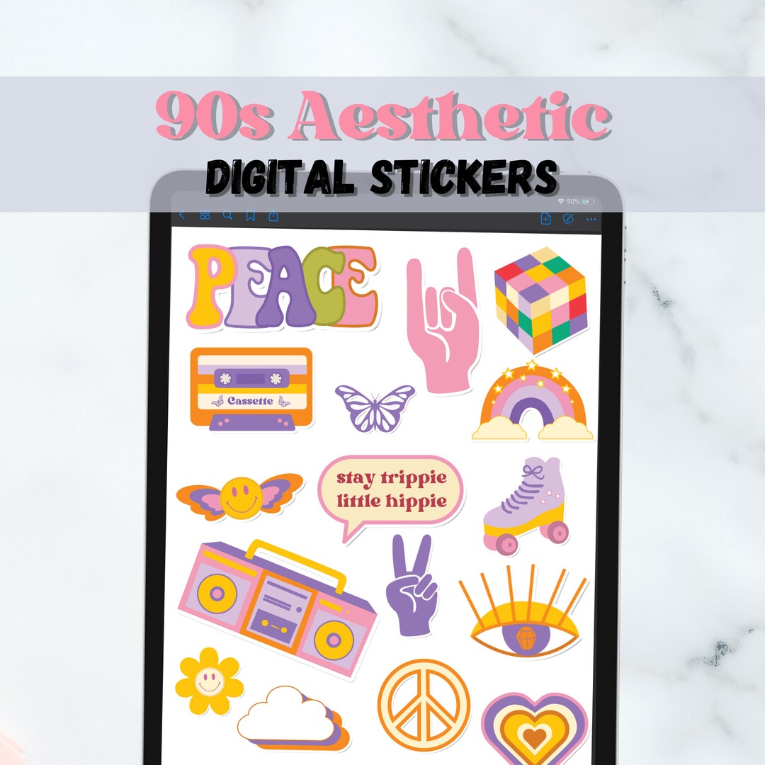 Nostalgic 90's Printable Planner Stickers Kit – The Paper Hen