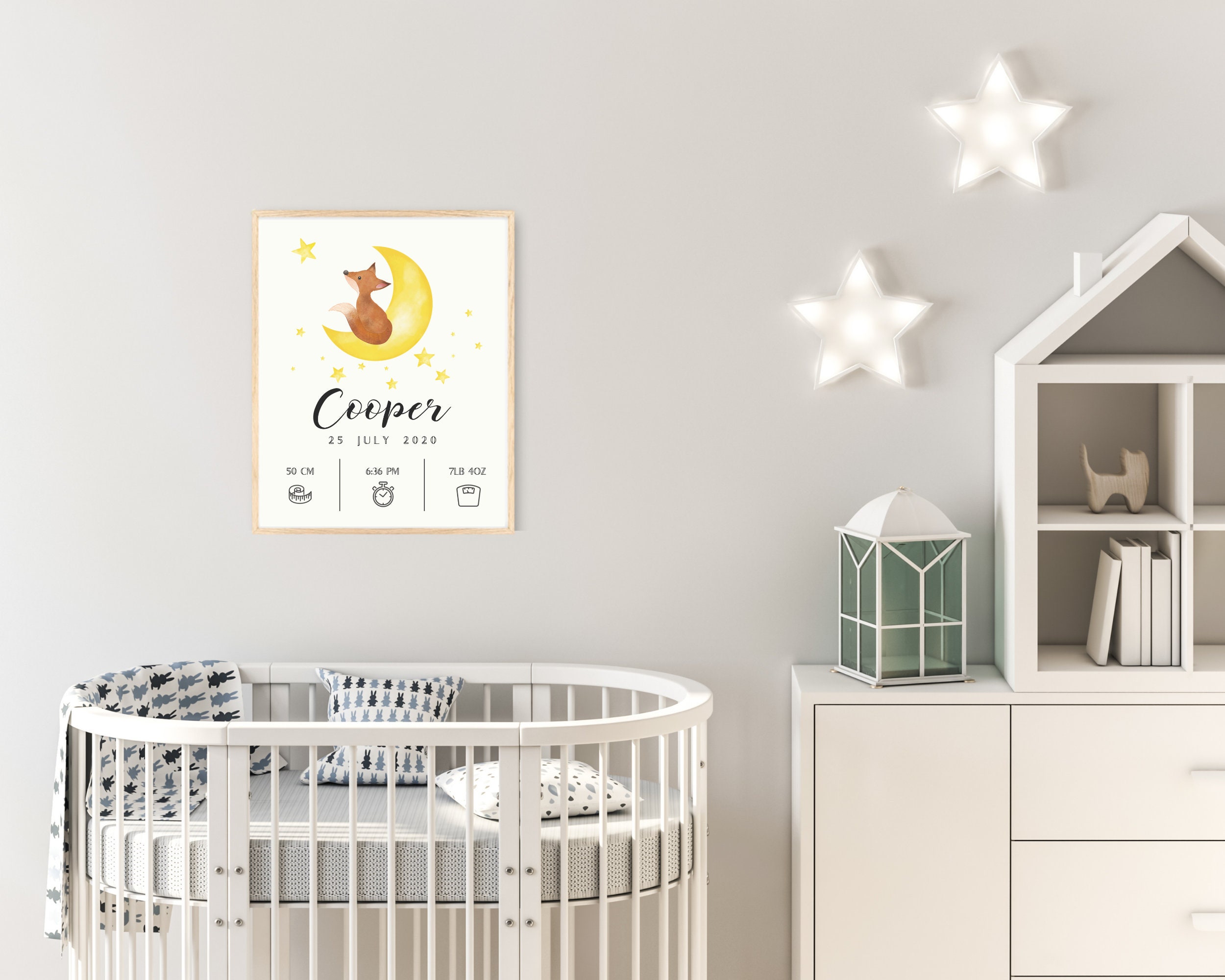 Birth Stats Wall Art Printable, Personalized Baby Gift, New Baby Gift ...