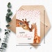 Printable Mother's Day Card, Giraffe Mothers Day Card, Mother and Baby Card, Card for Mum, Baby ...