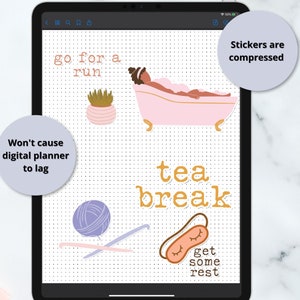 Self Care Digital Stickers, Self Love, Boho, Mental Health Goodnotes ...