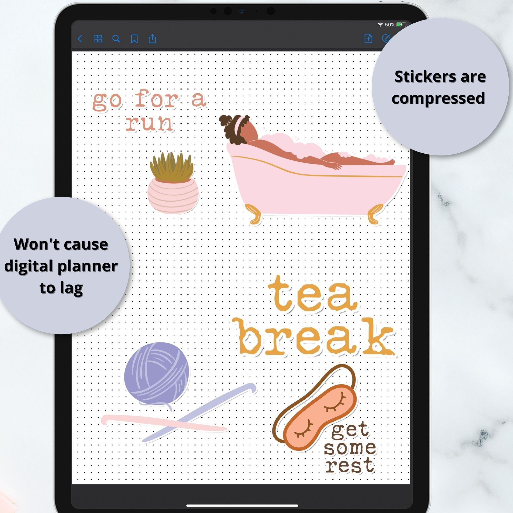 Self Care Digital Stickers, Self Love, Boho, Mental Health Goodnotes ...