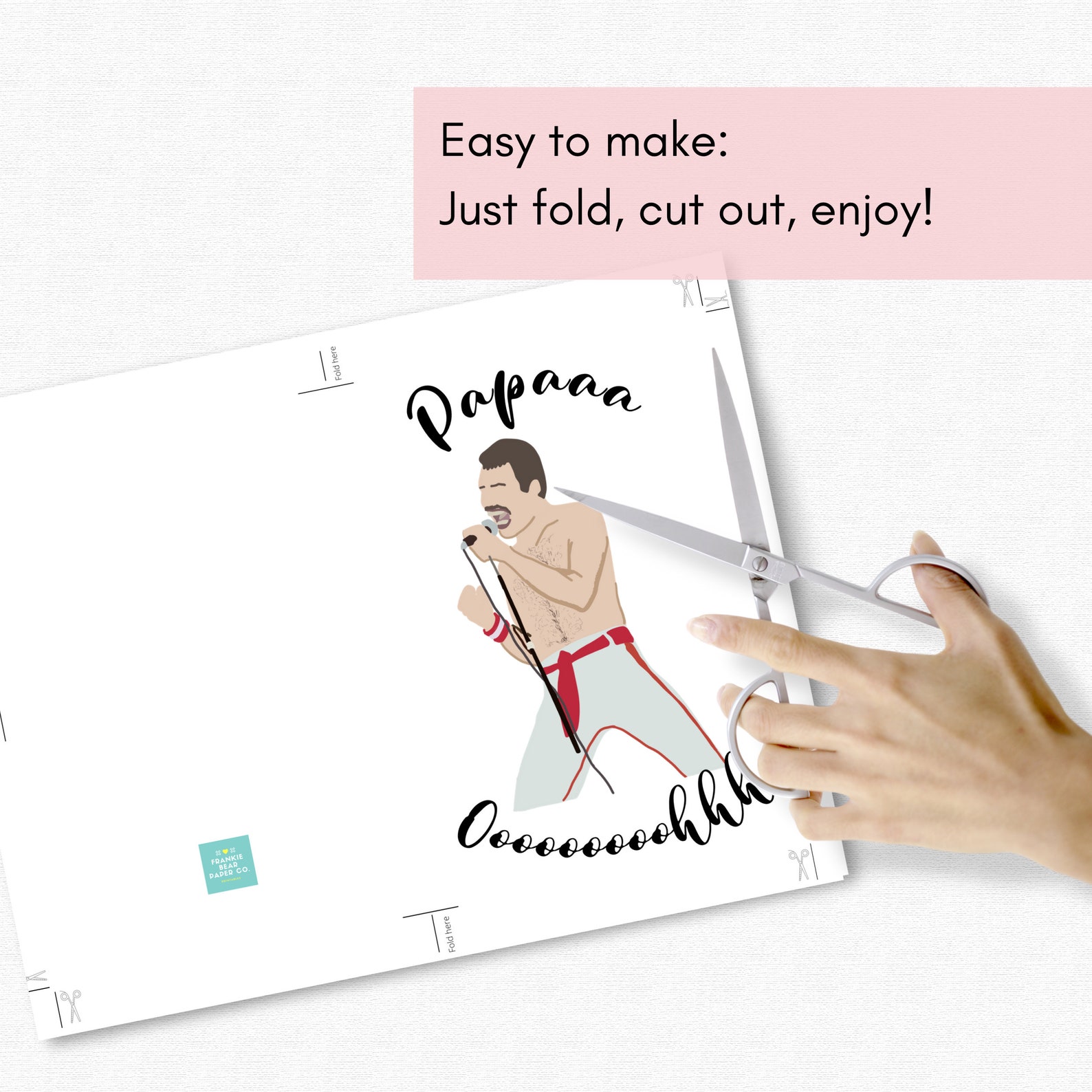 Printable Fathers Day Card Music Father's Day Card Papaa | Etsy