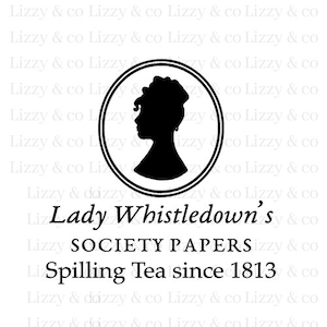 Society Papers de Bridgerton Lady Whistledown renversant des thés fichier SVG et PNG, fichier coupe téléchargeable pour Cricut, Silhouette