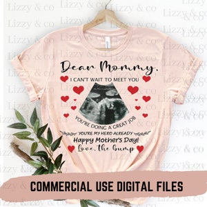 lieve mama, ik kan niet wachten je te ontmoeten, je doet geweldig werk, je bent al mijn held Fijne moederdag png svg sublimatie Cricut cameo