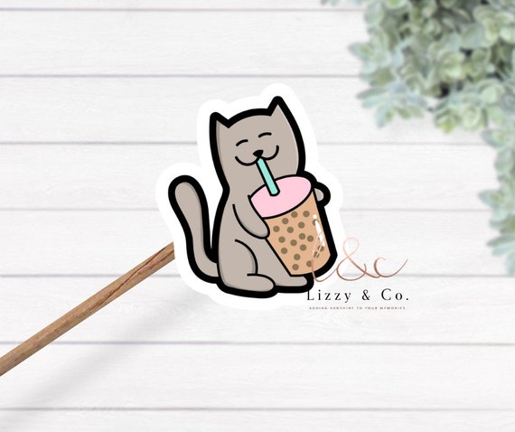 Sticker Download Boba Kitten. Cameo Cricket. Die Cut Stickers Diy.