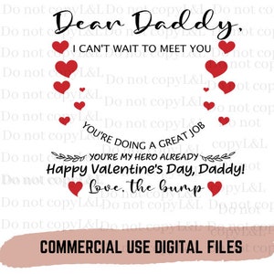 Daddy Happy Valentine’s Day The Bump Mug Gift For Dad to be, Pregnancy Mug, New Dad Gift, Valentine&#39;s Day Gift Mug svg,png