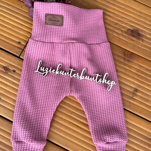 Waffeljerseyhose Mitwachshose Babyhose Waffeljersey versch.Farben Waffelhose Pumphose Handmade Mädchen Jungs Bild 8