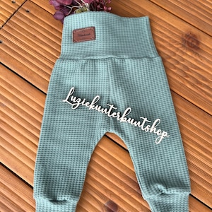 Waffeljerseyhose Mitwachshose Babyhose Waffeljersey versch.Farben Waffelhose Pumphose Handmade Mädchen Jungs Bild 2