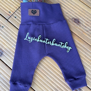 Waffeljerseyhose Mitwachshose Babyhose Waffeljersey versch.Farben Waffelhose Pumphose Handmade Mädchen Jungs Bild 5