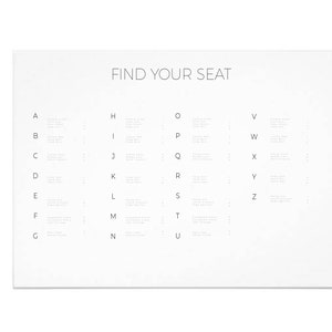 Simple Seating Chart | Modern Seating Chart | Modern Wedding Seating Chart | Minimalist Seating Chart | Instant Download | Printable | SC2