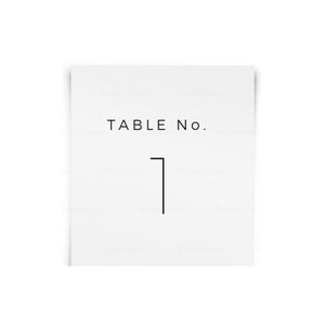 Modern Printable Table Numbers | Simple Table Numbers | Modern Wedding Table Numbers | Minimalist Table Numbers | Instant Download | TN3