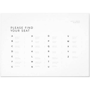 Simple Seating Chart | Modern Seating Chart | Modern Wedding Seating Chart | Minimalist Seating Chart | Instant Download | Printable | SC3
