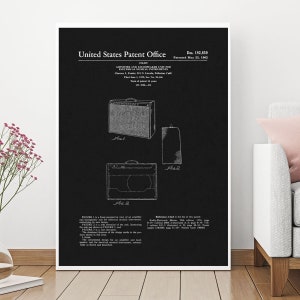 Fender Amp Patent, Patent Prints, Music Studio Decor, USA Patent, 60s Patent, Patent Art, Office Decor, Digital Patent, Vintage Art, Poster