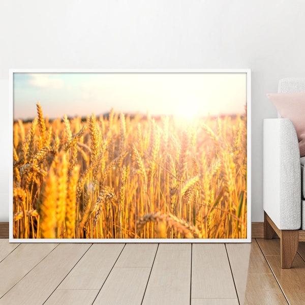 Wheat Print, Wheat, Wheat Photo, Prints, Digital Print, Plant Poster, Wall Décor, Printable Poster, Wall Hangings, Home Décor, Home & Living