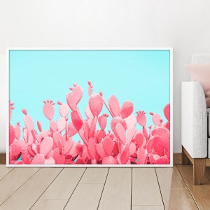 Kaktus Dekor, Kaktus Druck, Rosa Kaktus, Drucke, Digitaldrucke, Wohnkultur, Wanddekoration, Wandbehang, Kaktus Poster, Kaktus Wandkunst, Geschenk