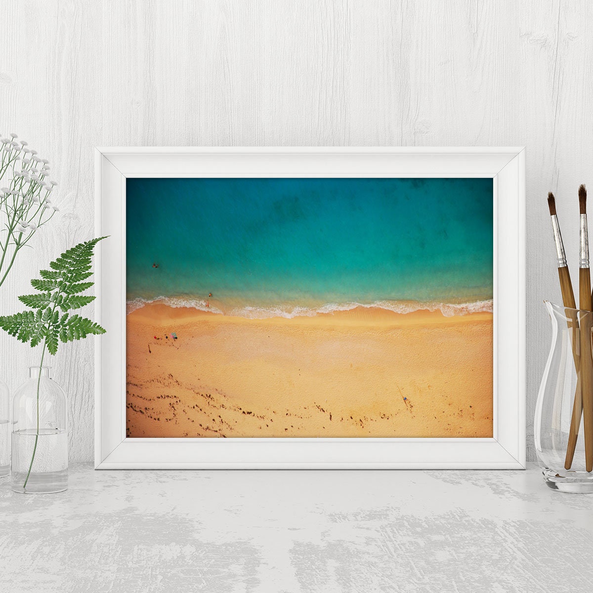 Beach Coastal Top View Wall Art Home Decor Beach Decor Etsy