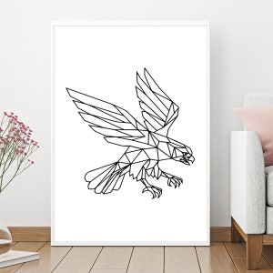 Eagle, Geometric Eagle, Eagle Wall Art, Eagle Decor, Eagle Outlines, Geometric Art, Geometric, Outlines, Wall Art, Nursery, Gifts