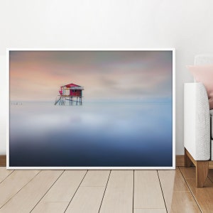 Beach Hut, Minimal Decor, Beach, Coastal, Wall Art, Home Decor, Beach Decor, Coastal Decor, Office Decor, Digital, Poster, Art Prints, Gifts