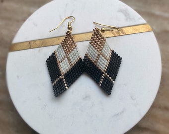 Beaded Geometric Earrings