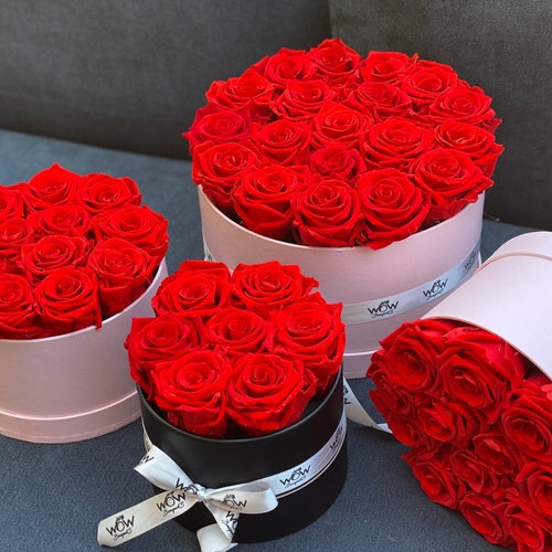 Eternal Roses Last a Year in Luxury Box Etsy