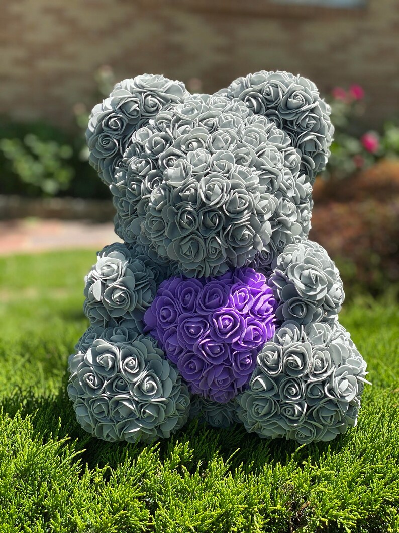 Rose Bear Large Teddy Rose Bear Foam Bear Gift for Etsy