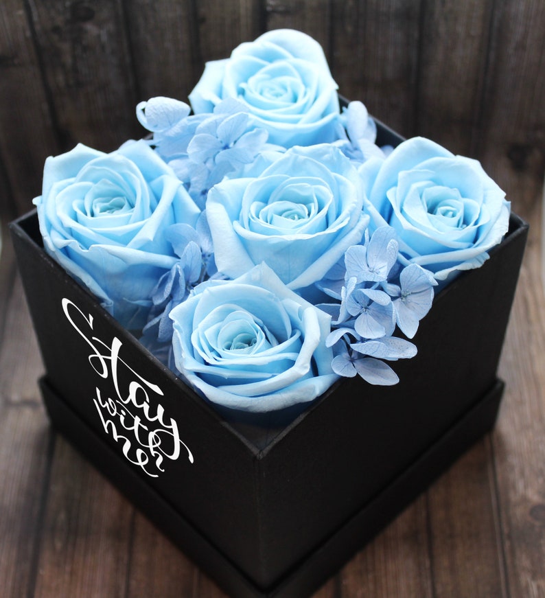 Everlasting Roses in A Box Roses Box Forever Flowers Etsy