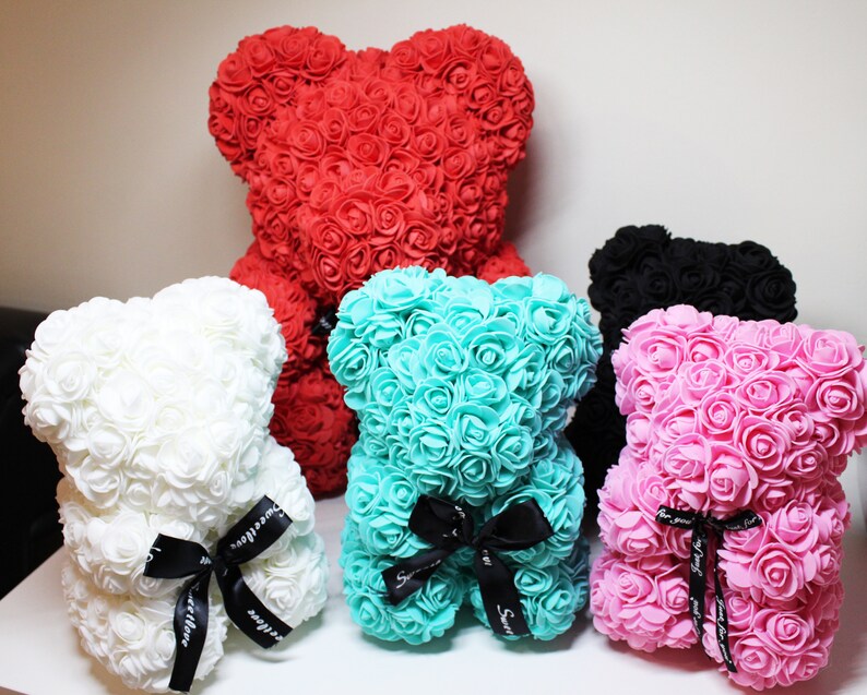 Rose Bear Large Teddy Rose Bear Foam Bear Gift for Etsy