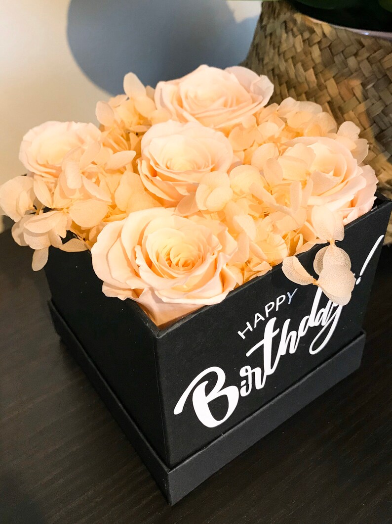 Everlasting Roses In A Box Roses Box Forever Flowers Etsy