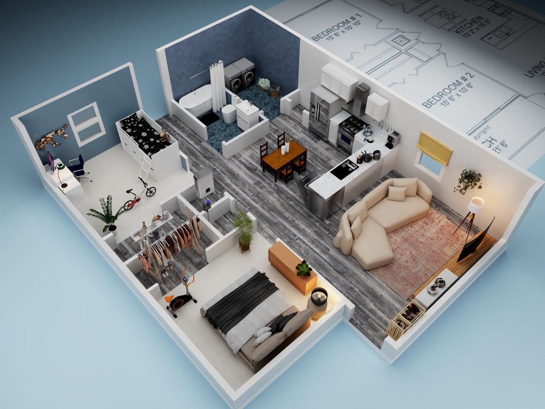 Edit House Design Custom 3D Floor Plan Rendering, House, Apartment, Cabin - Etsy
