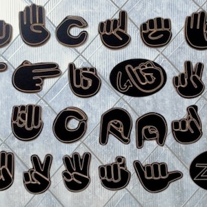 Sign Language Alphabet Magnets - Etsy