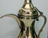 Handcrafted copper vintage Arabic coffee pot, Engraved copper Dallah must have in every home,