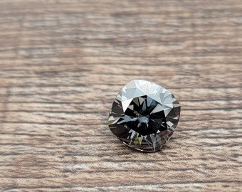 9mm Dark Gray Cushion Cut Moissanite