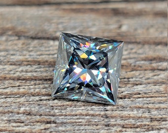 7mm, 8mm & 9mm Medium/Dark Gray Princess Cut Moissanite