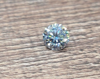 5mm 7 7mm Ice Blue Round Cut Moissanite