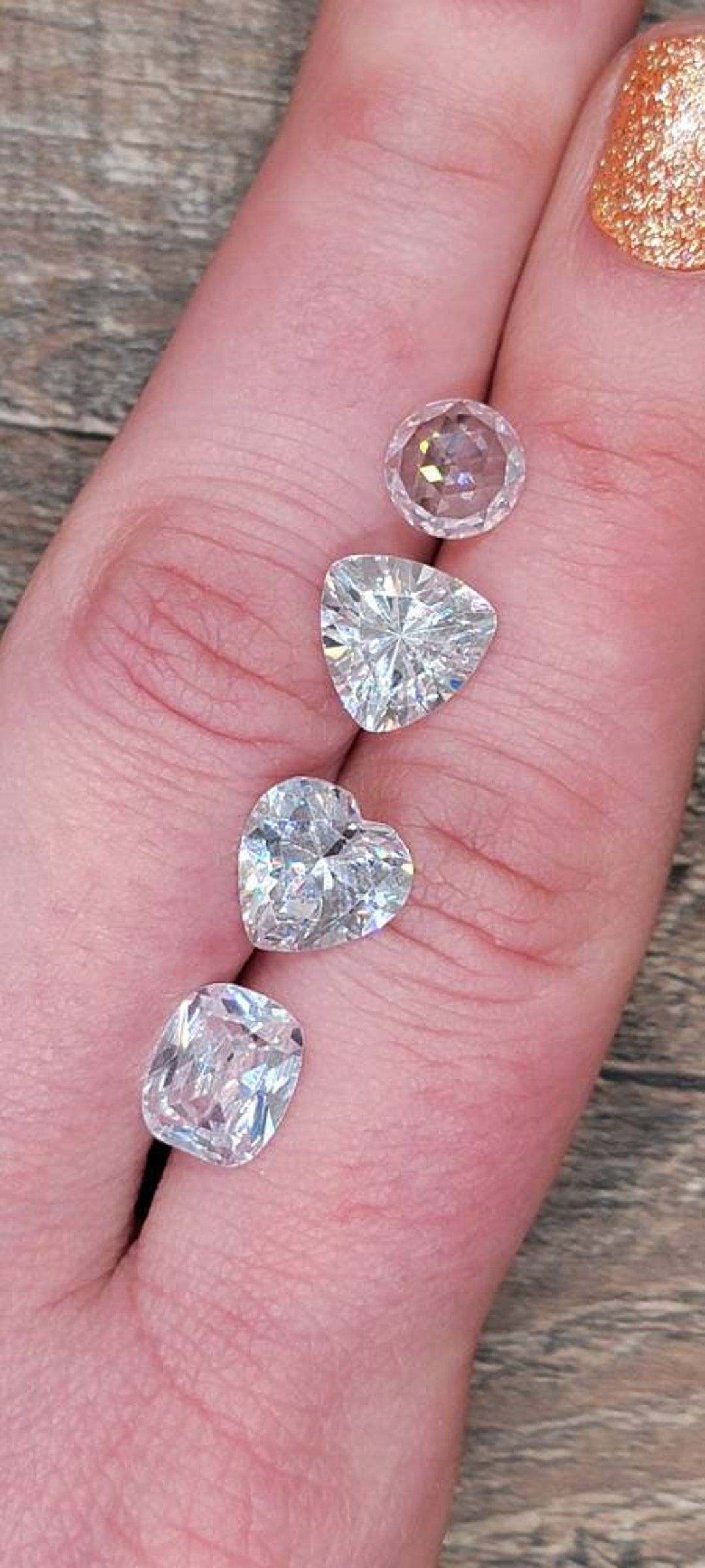 Gemstone/engagement Ring Try on Kit New Shapes Etsy