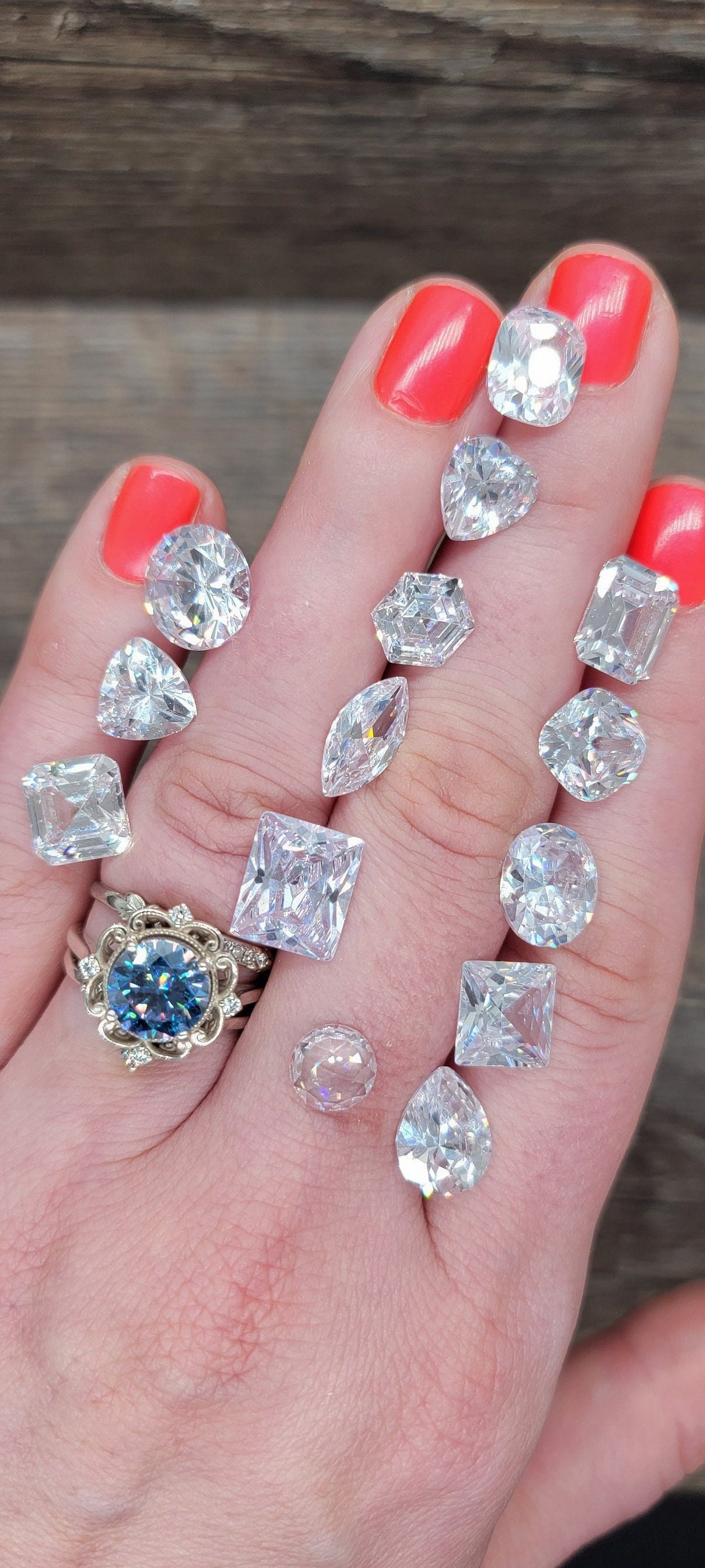 Diy Natural Gemstone Finger Ring Making Kits Including - Temu