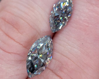 6*12mm & 7*14mm Marquise Cut Medium Gray Moissanite