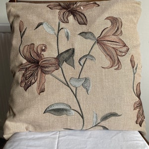 Linen Cushion Cover | Floral | 18 x 18 inch | Home Decor | Pillows/Throws