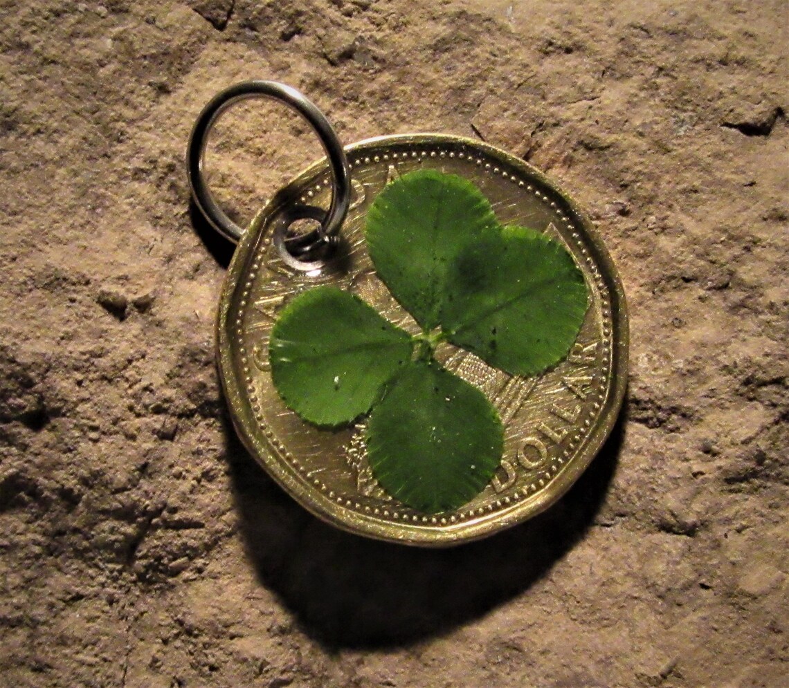 Four Leaf Clover GOOD LUCK CHARM Pendant Talisman  Etsy Canada