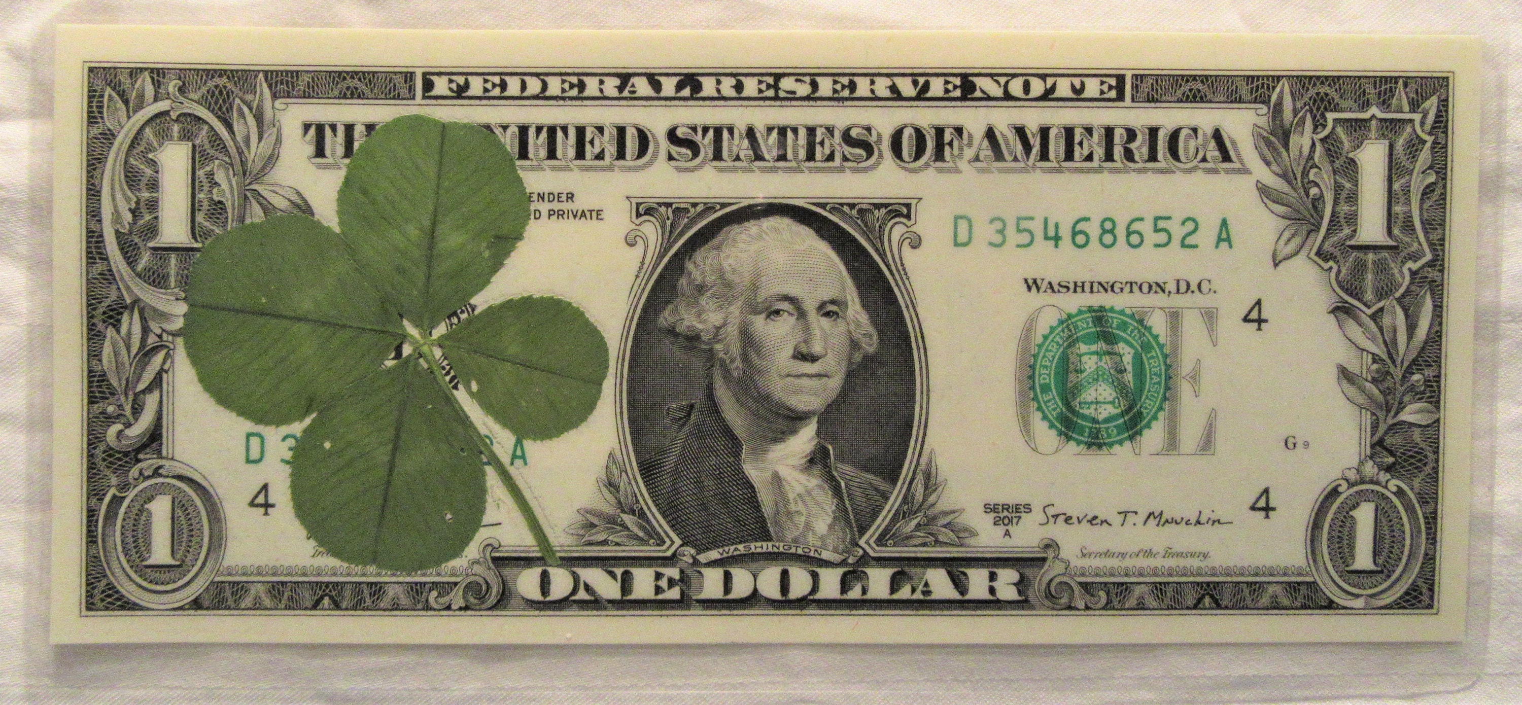 one dollar bill front